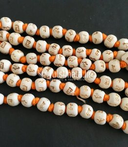 Engraved Rama Krishna 108+! Beads Neem Beads Japa Mala