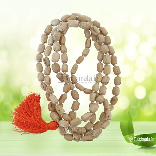 Tulsi Japa Mala 108 Beads Barrel Shaped 12mm