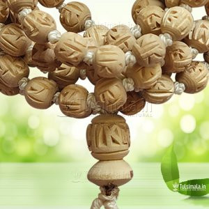 108+1 Beads Original Tulsi Japa Mala Radha Curved 12 mm Beads With Guru Bead
