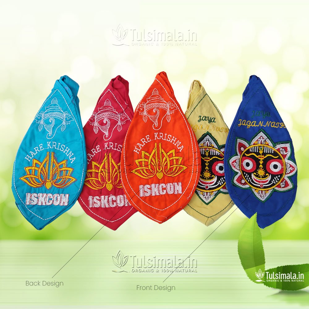 Image of ISKCON devotee's japa bead bag. India