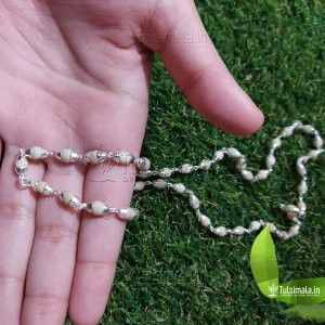 Pure Silver Cap with Original Tulsi Beads  Neck Mala for All