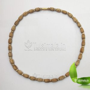 1 Round Original Tulsi Kanthi Mala for All Radha Naam Carving Beads 6mm