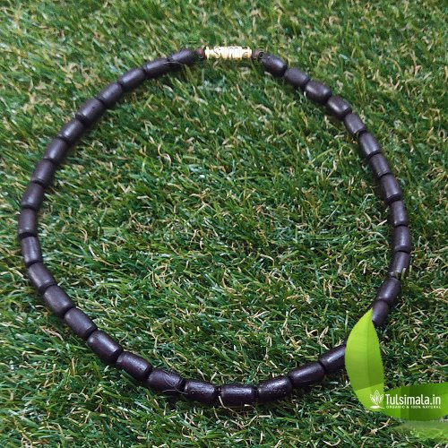 Original Tulsi Kanthi Mala 1 Round Black Colour 7mm Bead Size