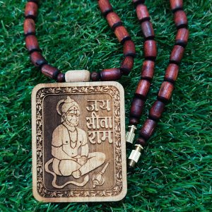 Shri Balaji Hanuman Ji Rama Tulsi Made Locket Mala Written on Locket 3
