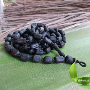 Shyama Tulsi 108 Beads Japa Mala Black Color original Tulsi Row Beads Small to Big 108 Beads Plus one Semeru