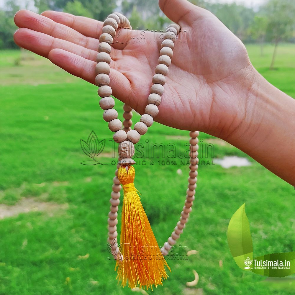 Barrel Beads Radha Naam Hand Bracelet - Tulsi Mala