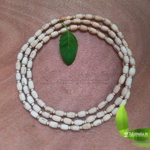 3 Round Original Tulsi 7mm Beads Size Neck Mala Super Quality Ovel Shaped Beads 51 Inches Length,  Actual Mala Photo Shown