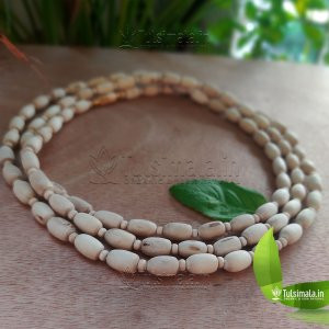 3 Round Original Tulsi 7mm Beads Size Neck Mala Super Quality Ovel Shaped Beads 51 Inches Length,  Actual Mala Photo Shown