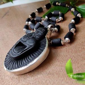 Pure Silver Sri Narasimha Locket Mala,  2.5x1.5 Inches 3