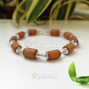 Pure Silver Made with Original Tulsi Bead  Bracelet