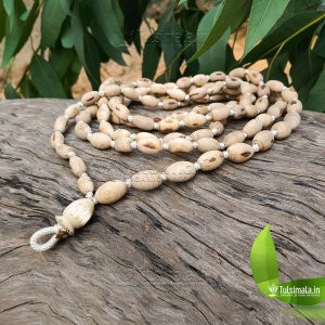 108 Beads Original Tulsi Handmade Japa Mala Oval Shape 14mm Bead Size Actual Japa Mala Photo Shown