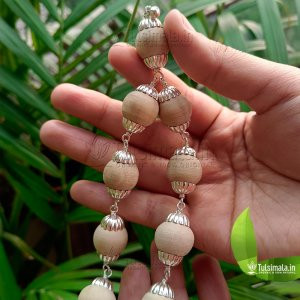 Silver Tulsi Mala in Big Beads  for Your Idol God Statue 36 Inches