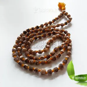 Stretchable 108 + 1 Tulsi Beads Jap Mala For Wearing and Mantra Japa -  Premium