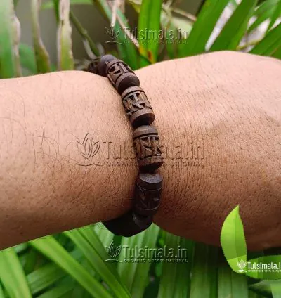 Sri Ram Written Original Tulsi Beads Bracelet for All