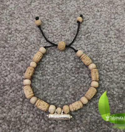 Shri Narsingh Kavach Bracelet in Original Tulsi Beads