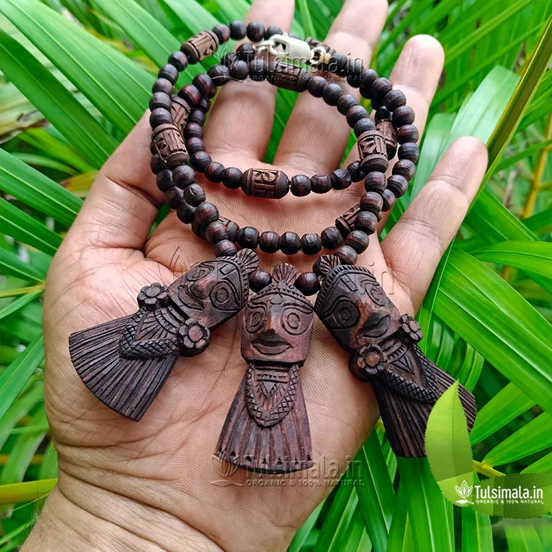 Shri Jagannath Puri Pendant Original Tulsi Locket Mala (Kanthi mala)