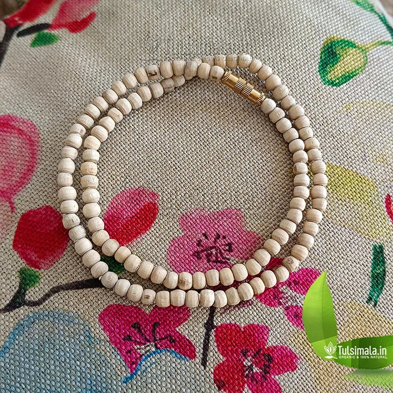 108 Beads Original Tulsi Kanthi Mala , Bead Size 4mm Mala Length 17.5 Inches