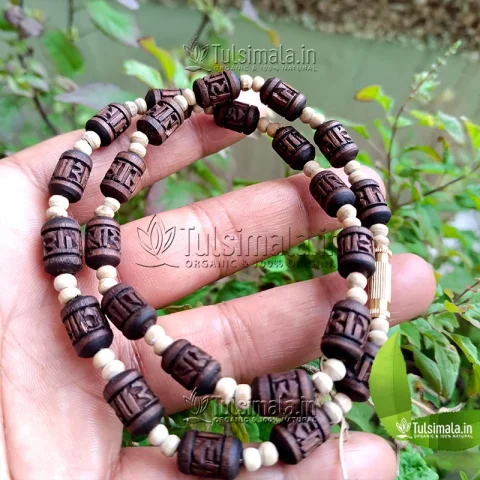 1 Round ISKCON Shri Radha Original Tulsi Beads Kanthi Mala
