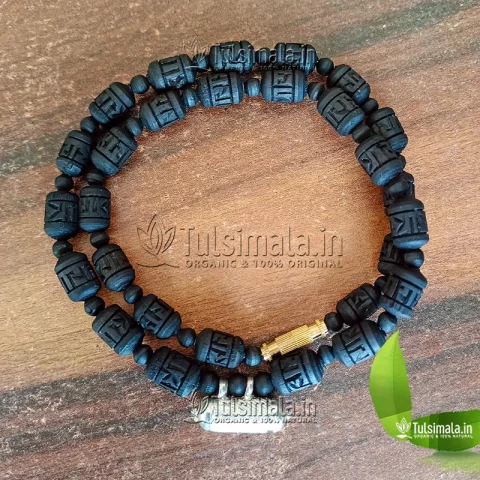 Shri Narasimha Pure Silver Kavacha Krishna Tulsi Kanthi Mala