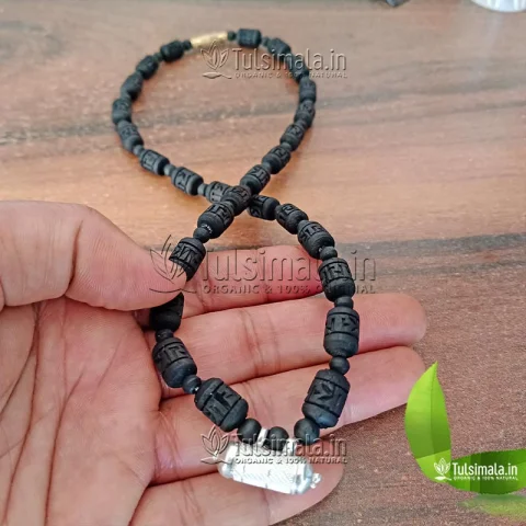 Shri Narasimha Pure Silver Kavacha Krishna Tulsi Kanthi Mala 3