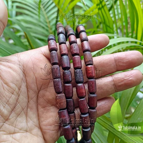 3 Round Krishna Tulsi Kanthi Mala Dark Brown for ISKCON Devotees