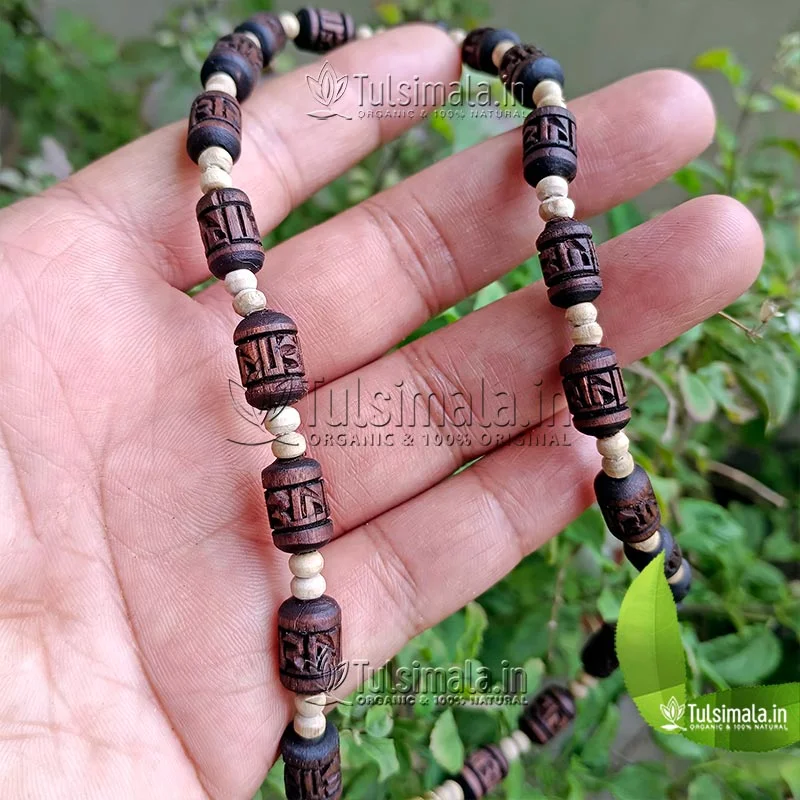 1 Round ISKCON Shri Radha Original Tulsi Beads Kanthi Mala