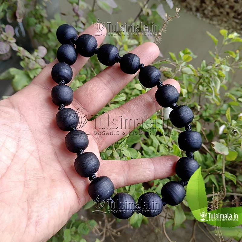 Shyama Tulsi  18+1 Berakha Japa Mala 14mm Beads Size