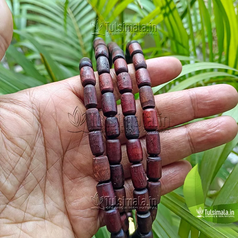 3 Round Krishna Tulsi Kanthi Mala Dark Brown for ISKCON Devotees