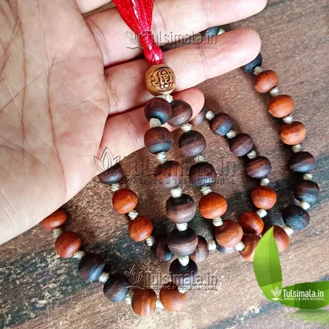 54+1 Beads Original Shyama Tulsi Japa and Neck Mala 12mm Beads