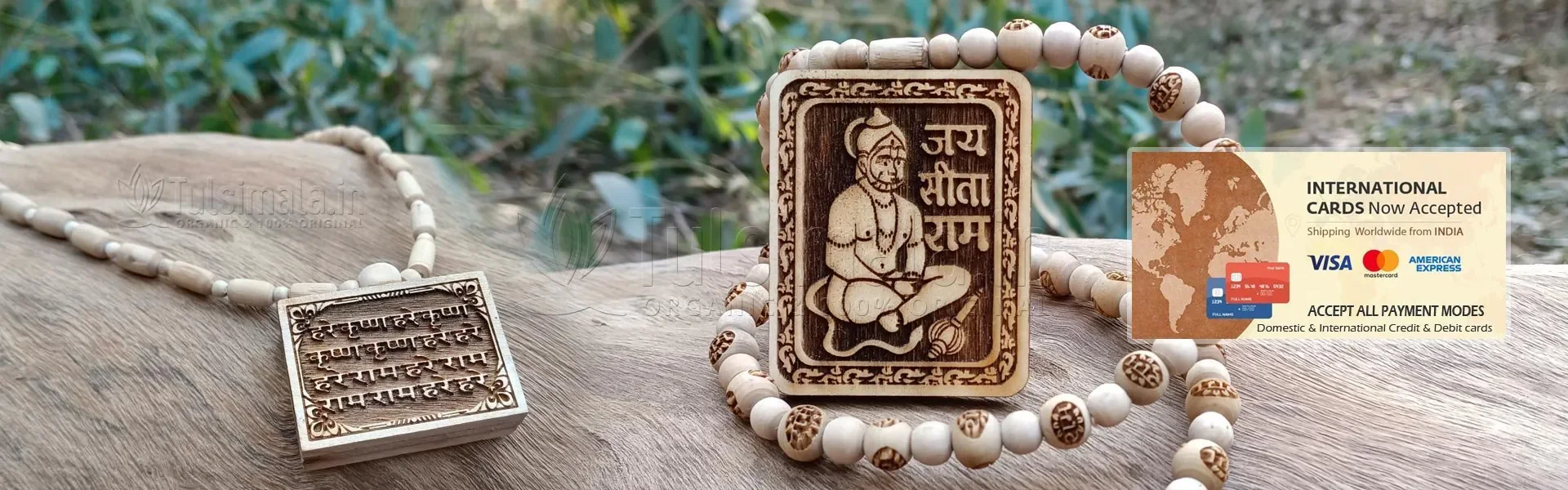 100% Original Tulsi  Locket Mala Vrindavan.